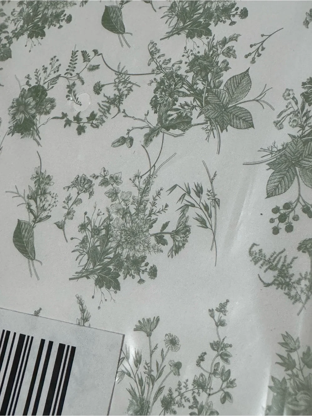 Sage Floral toile picture frame holder and also use for thank you cards